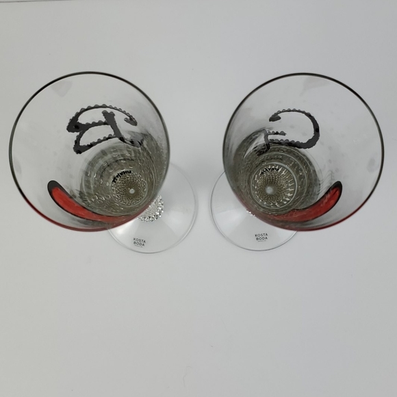 Kosta Boda Bride/Groom Crystal Set of 2 Flutes - Picture 6 of 8